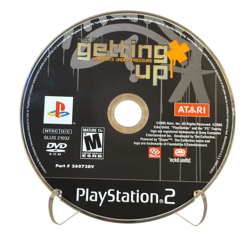 Atari Getting Up PS2 TESTED Sony PlayStation 2 Black Good Marc Ecko SLUS-21032